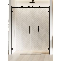 New Trendy Softi X Black drzwi prysznicowe 150 cm rozsuwane czarny mat/szkło przezroczyste EXK-5371