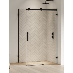 New Trendy Softi X Black kabina prysznicowa 130x90 cm prostokątna prawa czarny mat/szkło przezroczyste EXK-5408