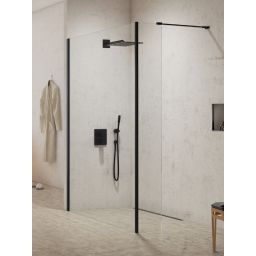 New Trendy New Modus Black ścianka prysznicowa walk-in 90 cm czarny mat/szkło przezroczyste EXK-5564