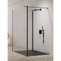 New Trendy New Modus Black ścianka prysznicowa walk-in 90 cm czarny mat/szkło przezroczyste EXK-5590