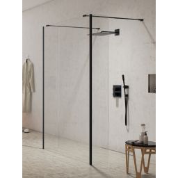New Trendy New Modus Black ścianka prysznicowa walk-in 120 cm czarny mat/szkło przezroczyste EXK-5608