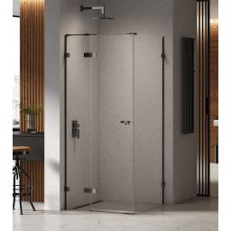 New Trendy Eventa Black Chrome kabina prysznicowa 90x90 cm kwadratowa lewa czarny chrom połysk/szkło przezroczyste EXK-6153