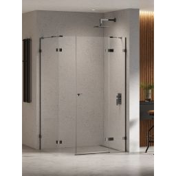 New Trendy Eventa Black Chrome kabina prysznicowa 130x90 cm prostokątna prawa czarny chrom połysk/szkło przezroczyste EXK-6239