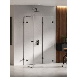 New Trendy Eventa Black Chrome kabina prysznicowa 100x80 cm prostokątna lewa chrom połysk/szkło przezroczyste EXK-6276