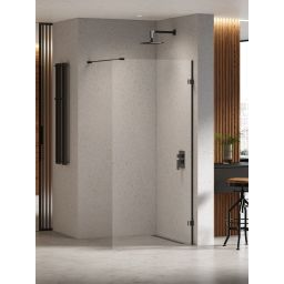 New Trendy Eventa Black Chrome ścianka prysznicowa walk-in 50 cm czarny chrom połysk/szkło przezroczyste EXK-6293