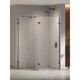 New Trendy Eventa Black Chrome ścianka prysznicowa walk-in 120 cm czarny chrom połysk/szkło przezroczyste EXK-6325
