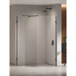 New Trendy Eventa Black Chrome kabina prysznicowa walk-in 120x100 cm czarny chrom połysk/szkło przezroczyste EXK-6347