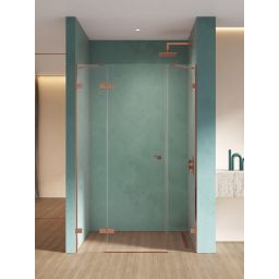 New Trendy Eventa Copper Shine drzwi prysznicowe 110 cm uchylne lewe miedź połysk/szkło przezroczyste EXK-6362
