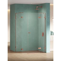 New Trendy Eventa Copper Shine kabina prysznicowa 130x80 cm prostokątna prawa miedź połysk/szkło przezroczyste EXK-6458