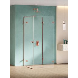 New Trendy Eventa Copper Shine kabina prysznicowa 80x90 cm prostokątna prawa miedź połysk/szkło przezroczyste EXK-6504