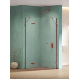 New Trendy Eventa Copper Shine kabina prysznicowa 90x90 cm lewa miedź połysk/szkło przezroczyste EXK-6515