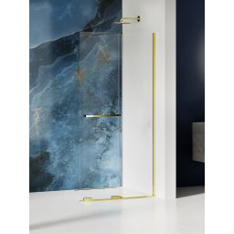 New Trendy Smart Light Gold ścianka prysznicowa walk-in 90 cm złoty połysk/szkło przezroczyste EXK-6728