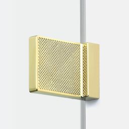 New Trendy Avexa Gold Shine XR drzwi prysznicowe 130 cm uchylne lewe złoty połysk/szkło przezroczyste EXK-6746