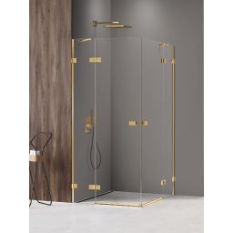 New Trendy Avexa Gold Shine XR kabina prysznicowa 120x100 cm prostokątna złoty połysk/szkło przezroczyste EXK-6832