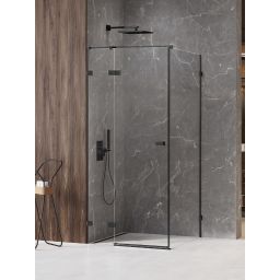 New Trendy Avexa Black XR kabina prysznicowa 80x70 cm prostokątna lewa czarny mat/szkło przezroczyste EXK-6849