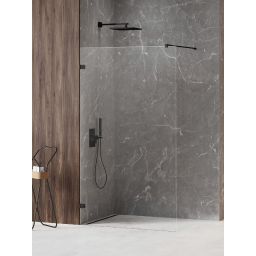 New Trendy Avexa Black XR ścianka prysznicowa walk-in 110 cm czarny mat/szkło przezroczyste EXK-6970