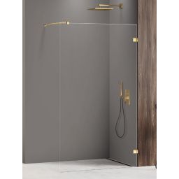 New Trendy Avexa Gold Shine ścianka prysznicowa walk-in 160 cm złoty połysk/szkło przezroczyste EXK-7065