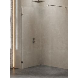 New Trendy Avexa Gunmetal Brushed ścianka prysznicowa walk-in 70 cm gunmetal szczotkowany/szkło przezroczyste EXK-7090