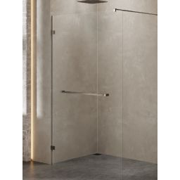 New Trendy Avexa Gunmetal Brushed ścianka prysznicowa walk-in 130 cm gunmetal szczotkowany/szkło przezroczyste EXK-7118