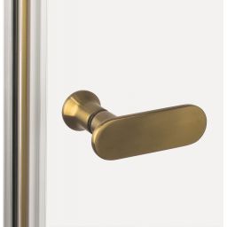 New Trendy New Soleo Gold Brushed kabina prysznicowa 100x80 cm prostokątna złoty szczotkowany/szkło przezroczyste K-4179