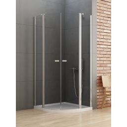 New Trendy New Soleo kabina prysznicowa 80x80 cm półokrągła chrom połysk/szkło przezroczyste K-0418