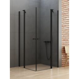 New Trendy New Soleo Black kabina prysznicowa 100x120 cm prostokątna czarny mat/szkło przezroczyste K-0557