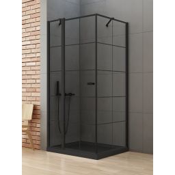 New Trendy New Soleo Black kabina prysznicowa 90x90 cm kwadratowa czarny mat/szkło przezroczyste K-0579
