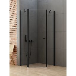 New Trendy New Soleo Black kabina prysznicowa 80x80 cm czarny mat/szkło przezroczyste K-0612