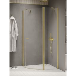 New Trendy New Soleo Light Gold kabina prysznicowa 100x80 cm złoty połysk/szkło przezroczyste K-1665