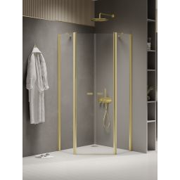 New Trendy New Soleo Light Gold kabina prysznicowa 90x90 cm złoty połysk/szkło przezroczyste K-1668