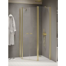 New Trendy New Soleo Light Gold kabina prysznicowa 100x80 cm złoty połysk/szkło przezroczyste K-1669