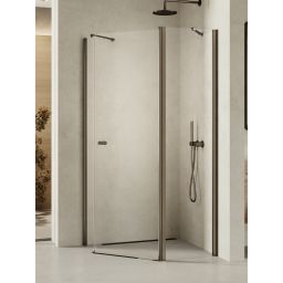 New Trendy New Soleo Gunmetal Brushed kabina prysznicowa 100x80 cm grafitowy szczotkowany/szkło przezroczyste K-1710