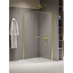 New Trendy New Soleo Light Gold kabina prysznicowa 100x120 cm prostokątna złoty połysk/szkło przezroczyste K-1850-WP