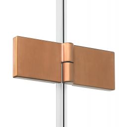 New Trendy New Soleo Copper Brushed kabina prysznicowa 90x110 cm prostokątna miedź szczotkowana/szkło przezroczyste K-2043