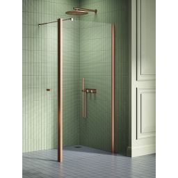 New Trendy New Soleo Copper Brushed ścianka prysznicowa walk-in 70 cm miedź szczotkowana/szkło przezroczyste K-2114