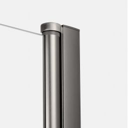 New Trendy New Soleo Gunmetal Brushed kabina prysznicowa 90x90 cm kwadratowa grafitowy szczotkowany/szkło przezroczyste K-2151