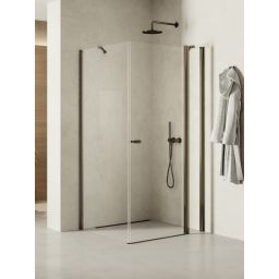 New Trendy New Soleo Gunmetal Brushed kabina prysznicowa 120x100 cm prostokątna grafitowy szczotkowany/szkło przezroczyste K-2170