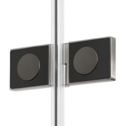 New Trendy New Soleo Gunmetal Brushed kabina prysznicowa 90x80 cm prostokątna grafitowy szczotkowany/szkło przezroczyste K-2247