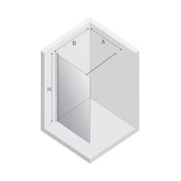 New Trendy New Soleo Gunmetal Brushed ścianka prysznicowa walk-in 80 cm grafitowy szczotkowany/szkło przezroczyste K-2260-WP