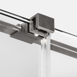 New Trendy Smart drzwi prysznicowe 160 cm rozsuwane Gunmetal szczotkowany/szkło przezroczyste EXK-7836