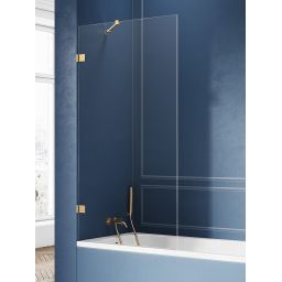 New Trendy Avexa Gold parawan nawannowy 50 cm złoty szczotkowany/szkło przezroczyste EXK-2004