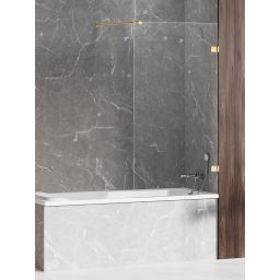 New Trendy Avexa Gold Shine parawan nawannowy 100 cm 1-częściowy złoty połysk/szkło przezroczyste EXK-2175-WP