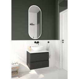 Oltens Etne umywalka 40x33 cm nablatowa owalna z powłoką SmartClean biała 40813000