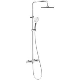 Oltens Atran zestaw prysznicowy ścienny termostatyczny z deszczownicą chrom 36500100