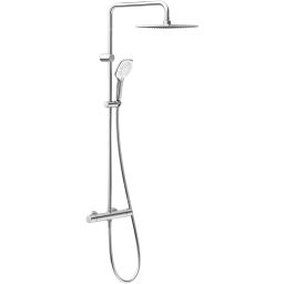 Oltens Atran zestaw prysznicowy ścienny termostatyczny z deszczownicą chrom 36501100