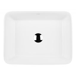 Oltens Forde umywalka 48x37 cm nablatowa prostokątna z powłoką SmartClean biała 40814000