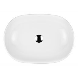 Oltens Hamnes umywalka 60x42,5 cm nablatowa owalna z powłoką SmartClean biała 40815000