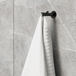 Omnires Modern Project haczyk podwójny czarny mat MP60120BL