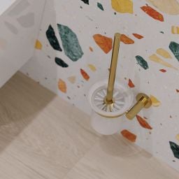 Omnires Modern Project szczotka toaletowa wisząca złoty szczotkowany MP60620GLB