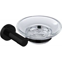 Omnires Modern Project mydelniczka ścienna czarny mat/przezroczysty MP60420BL